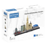 Bricksworld Architectuur Skyline Antwerpen (B) Mod. Red Star Line museum, Rijnkaai-Westkaai torens, OLV Kathedraal & Sportpaleis