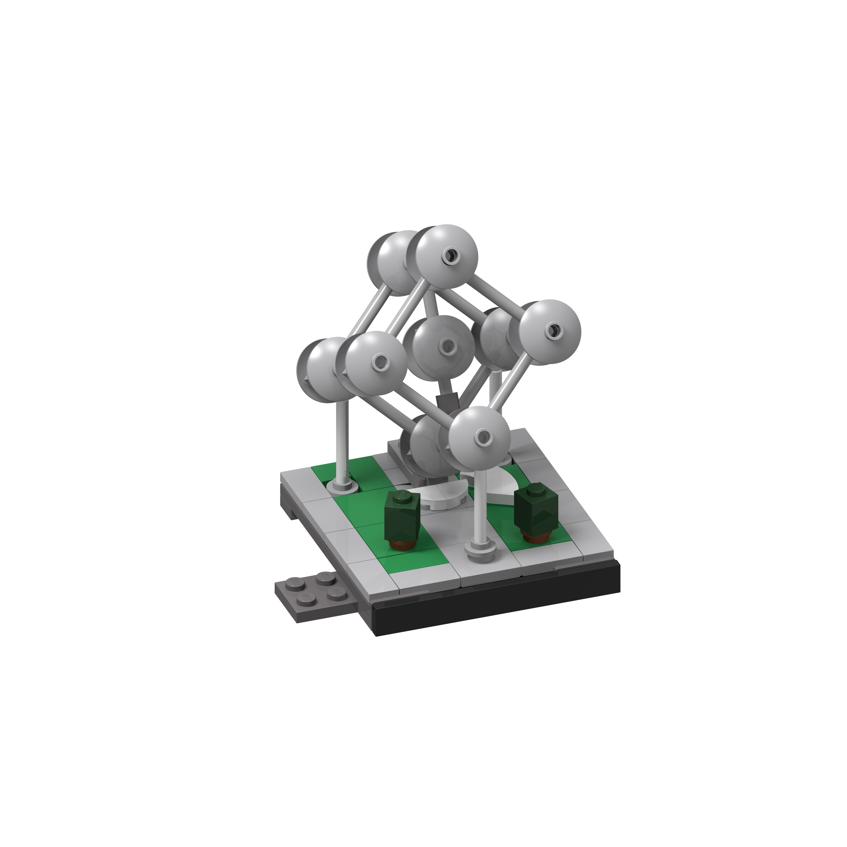 Bricksworld Architectuur Skyline Brussel (B) Modules Europees Parlement, Atomium, Jubelpark & Manneken Pis