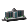 Bricksworld Architectuur Skyline Brussel (B) Modules Europees Parlement, Atomium, Jubelpark & Manneken Pis