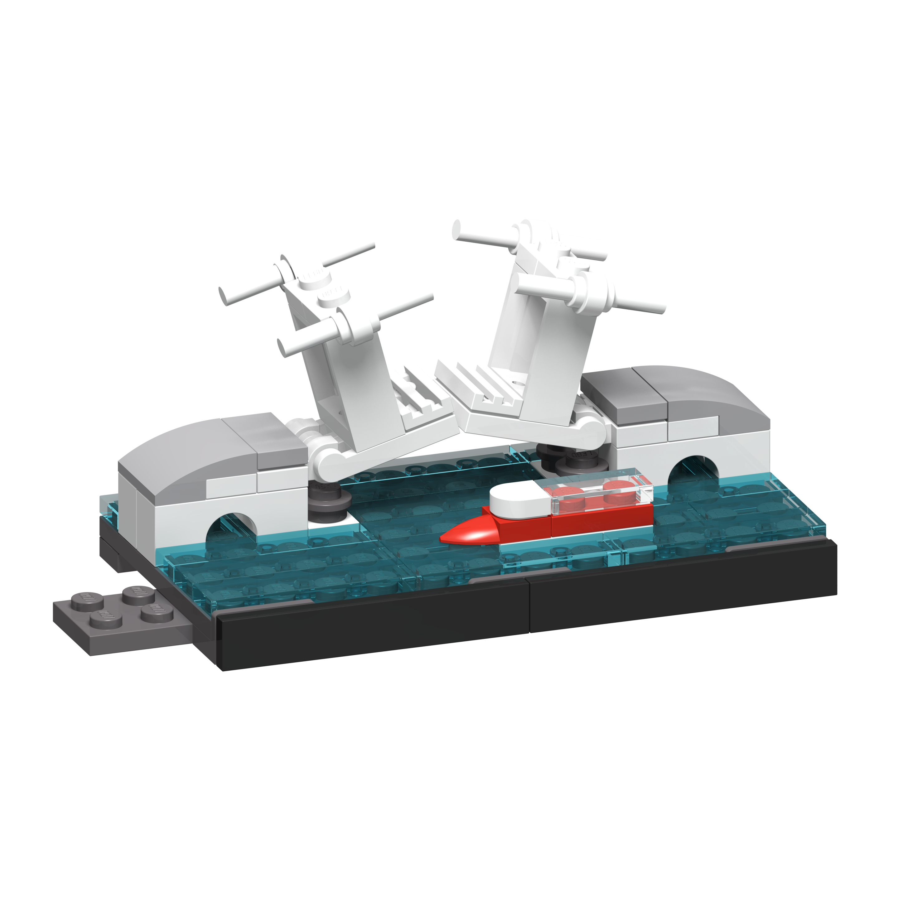 BOC-SKY-AMS-MAG Bricksworld Architectuur Skyline Amsterdam module Magere Brug