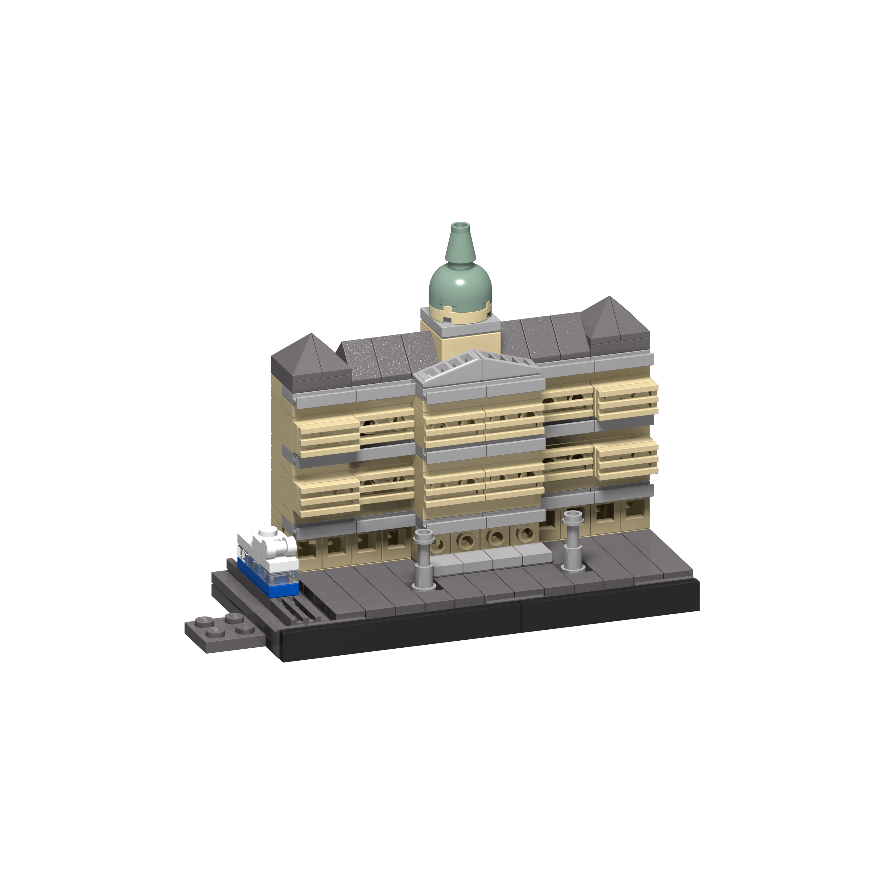 BOC-SKY-AMS-PAL Bricksworld Architectuur Skyline Amsterdam module Paleis op de Dam