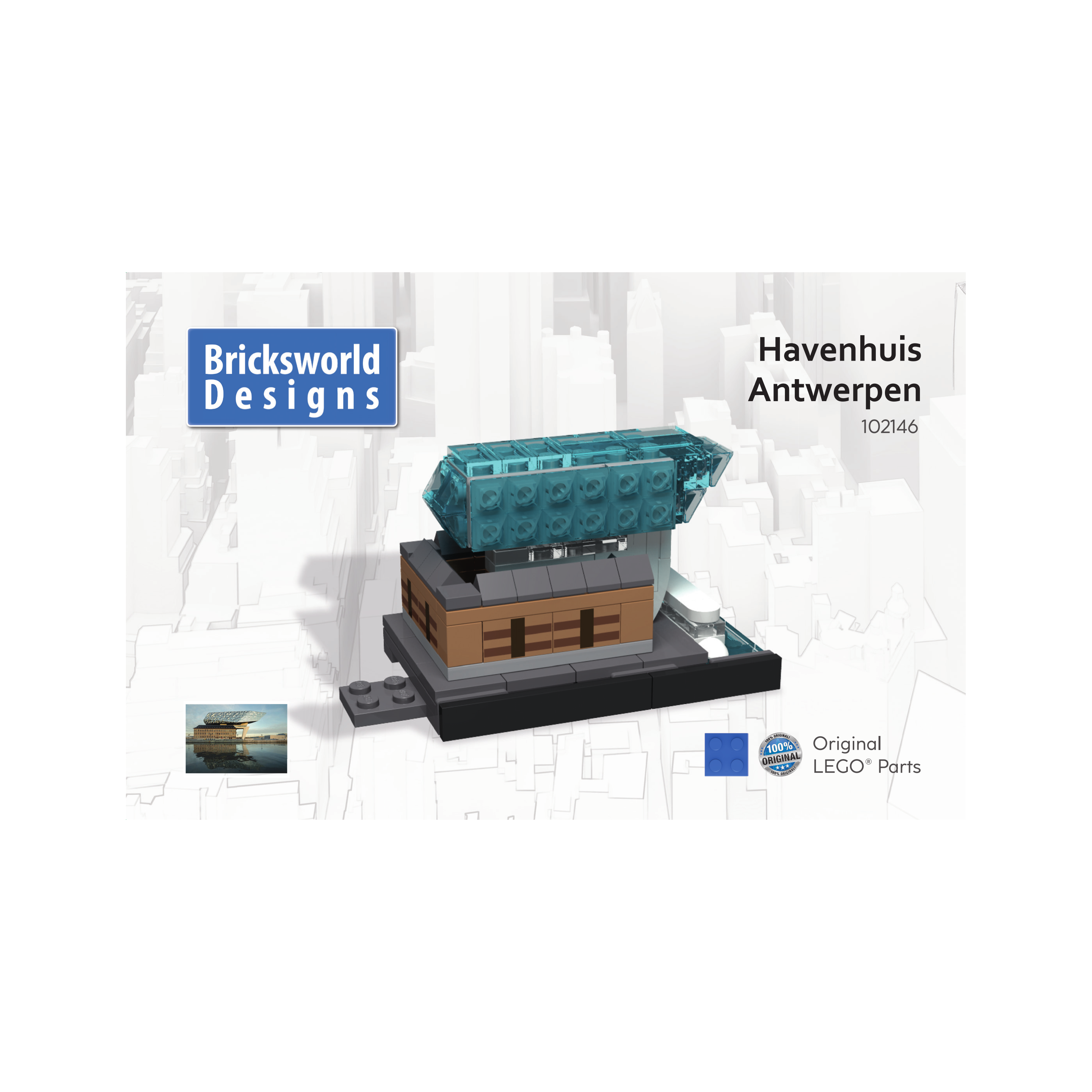 BOC-SKY-ANT-HAV Bricksworld Architectuur Havenhuis module Skyline Antwerpen (B)