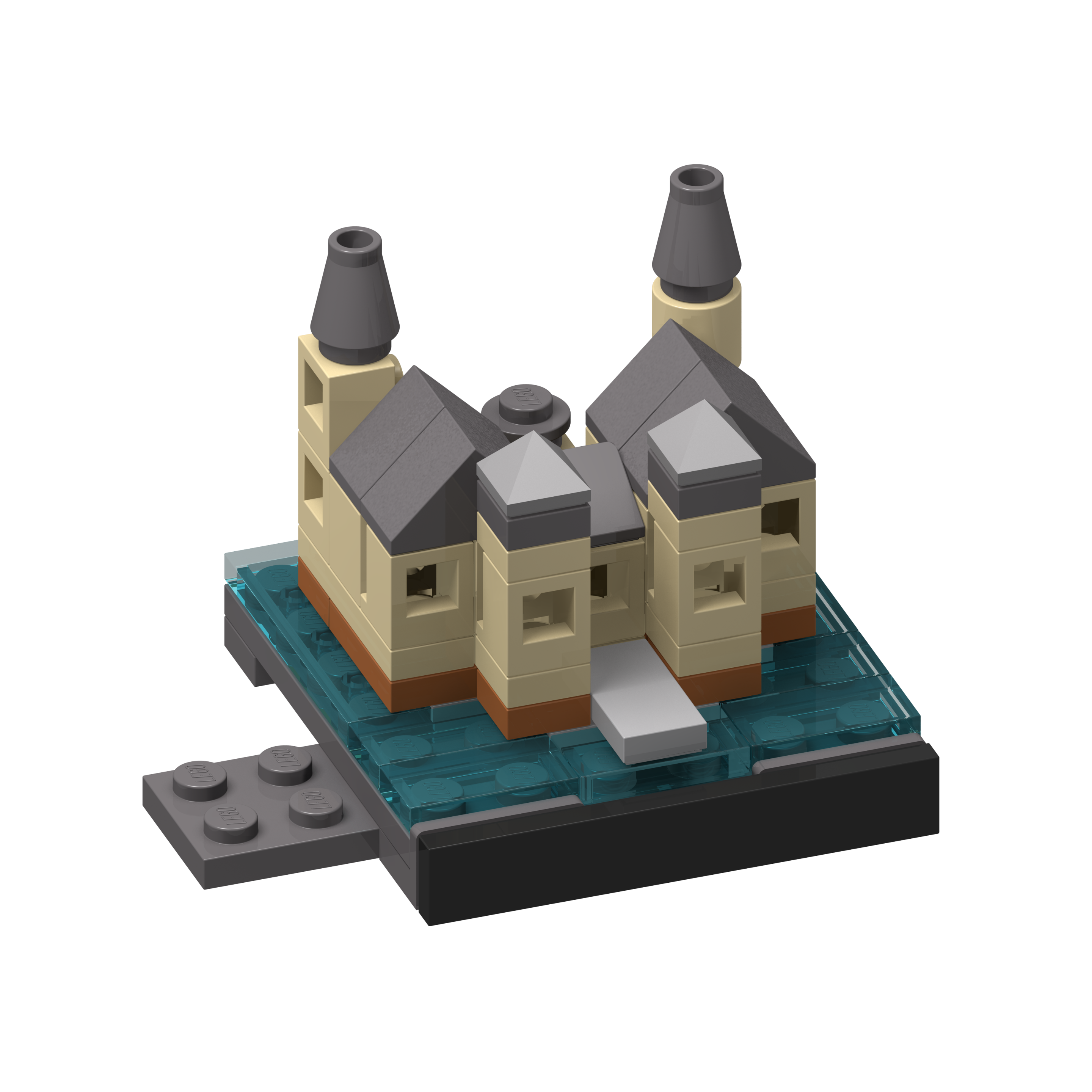 BOC-SKY-HRL-KAS Bricksworld Architectuur Kasteel Hoensbroek module Skyline Heerlen (NL)
