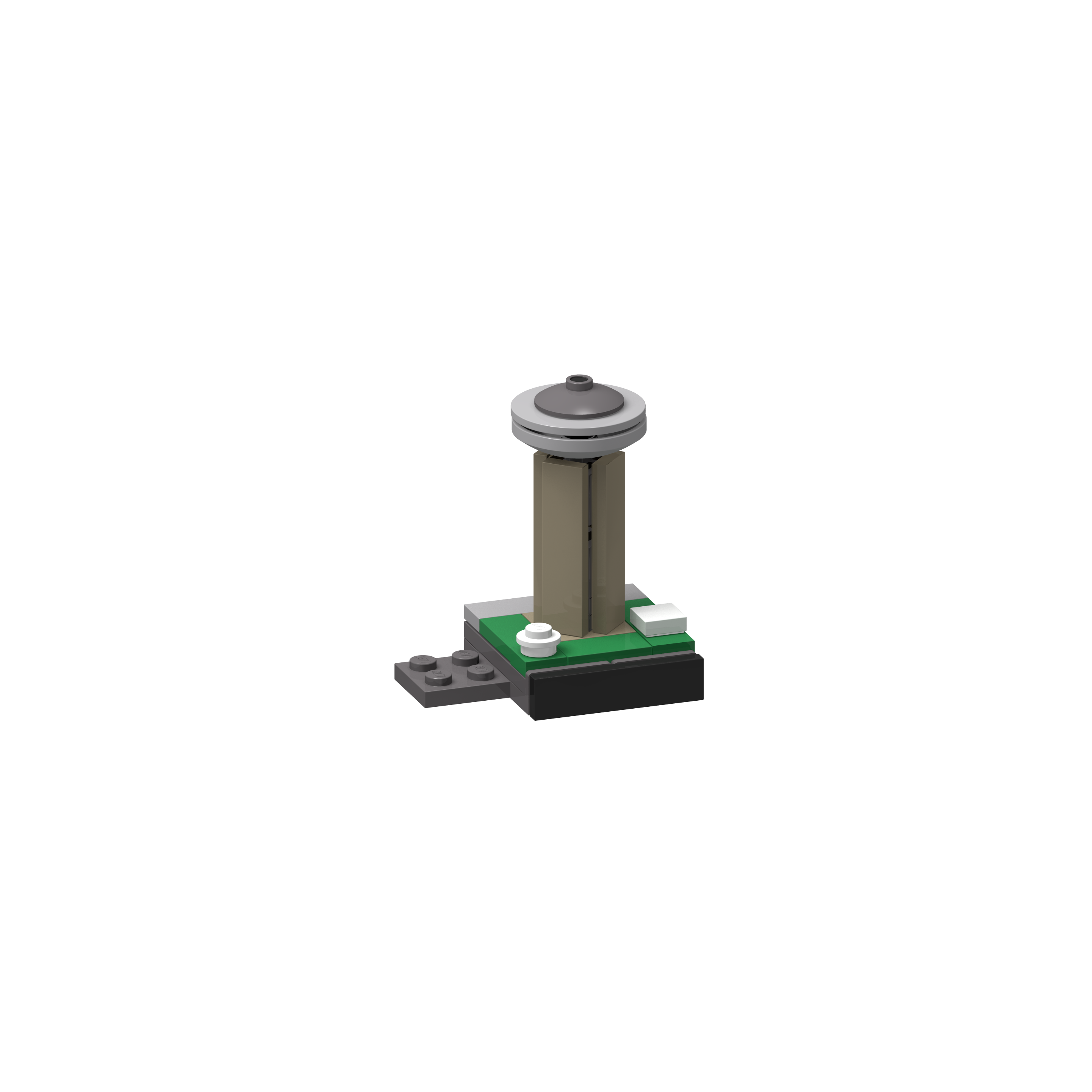 BOC-SKY-BRU-VRT Bricksworld Architectuur VRT Reyerstoren module Skyline Brussel (B)