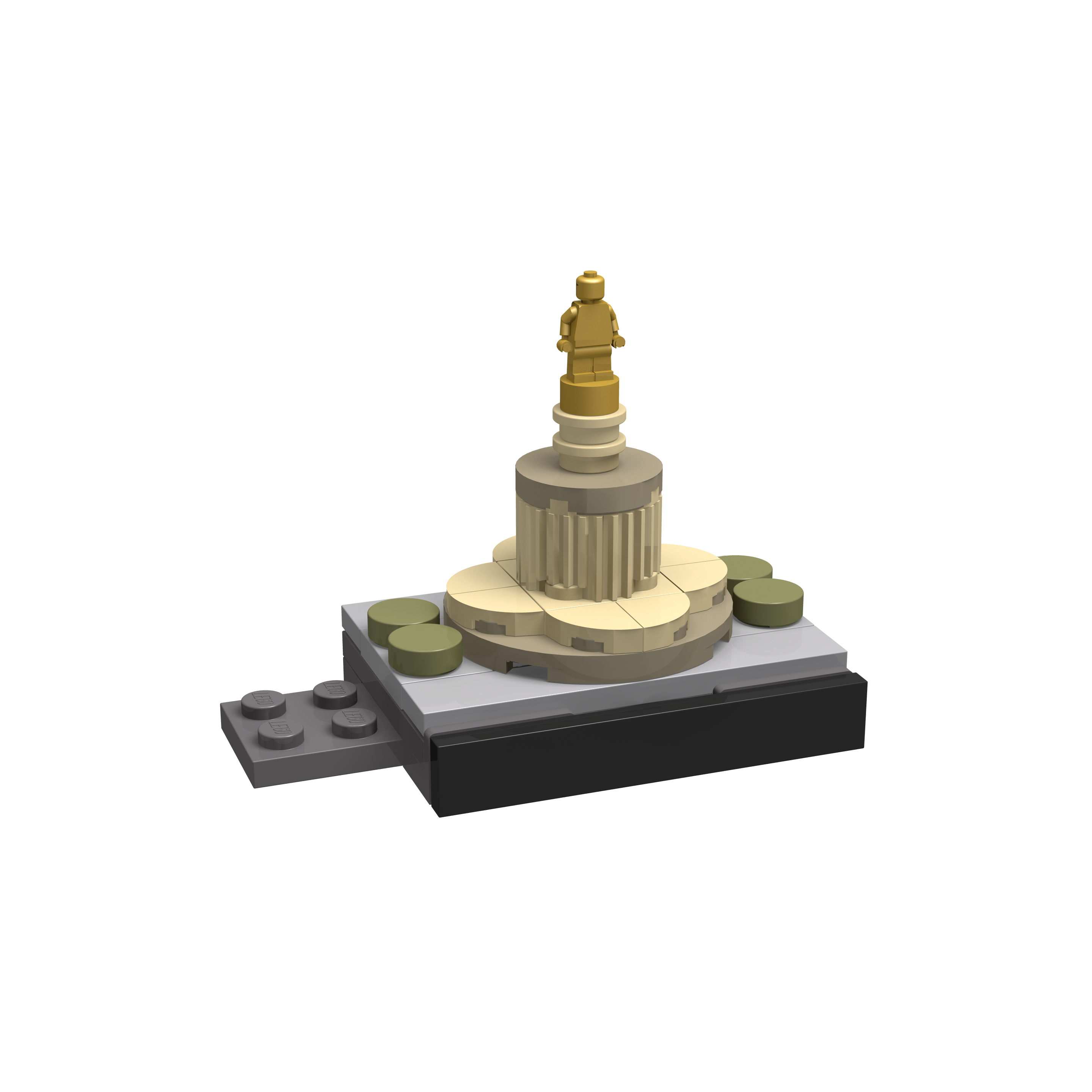 BOC-SKY-HAM-BIS Bricksworld Architectuur Skyline Hamburg (D) module Bismarck Statue