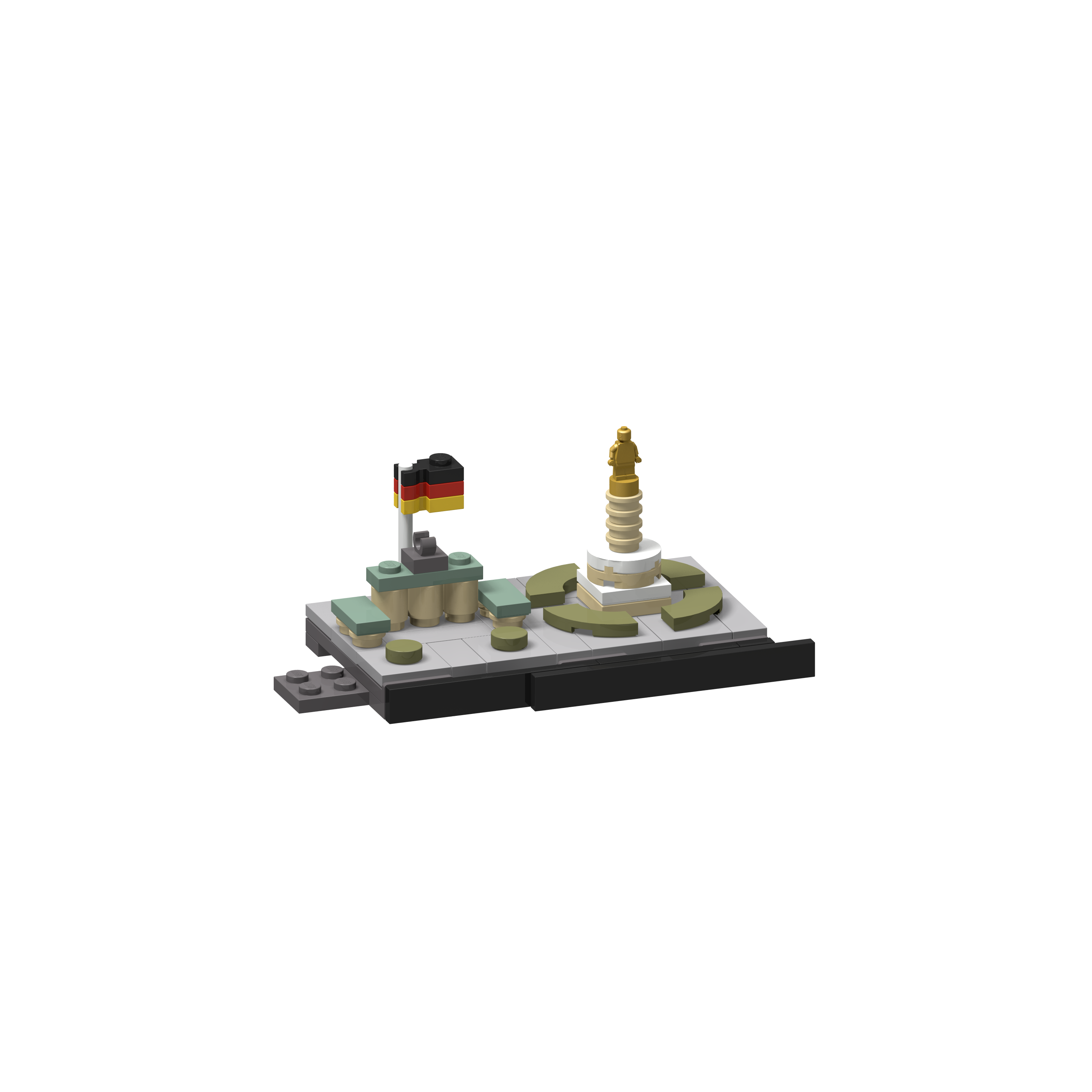BOC-SKY-BER-BBS Bricksworld Architectuur Skyline Berlijn (D) module Brandenburgertor + Siegessäule
