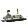 BOC-SKY-BER-BBS Bricksworld Architectuur Skyline Berlijn (D) module Brandenburgertor + Siegessäule