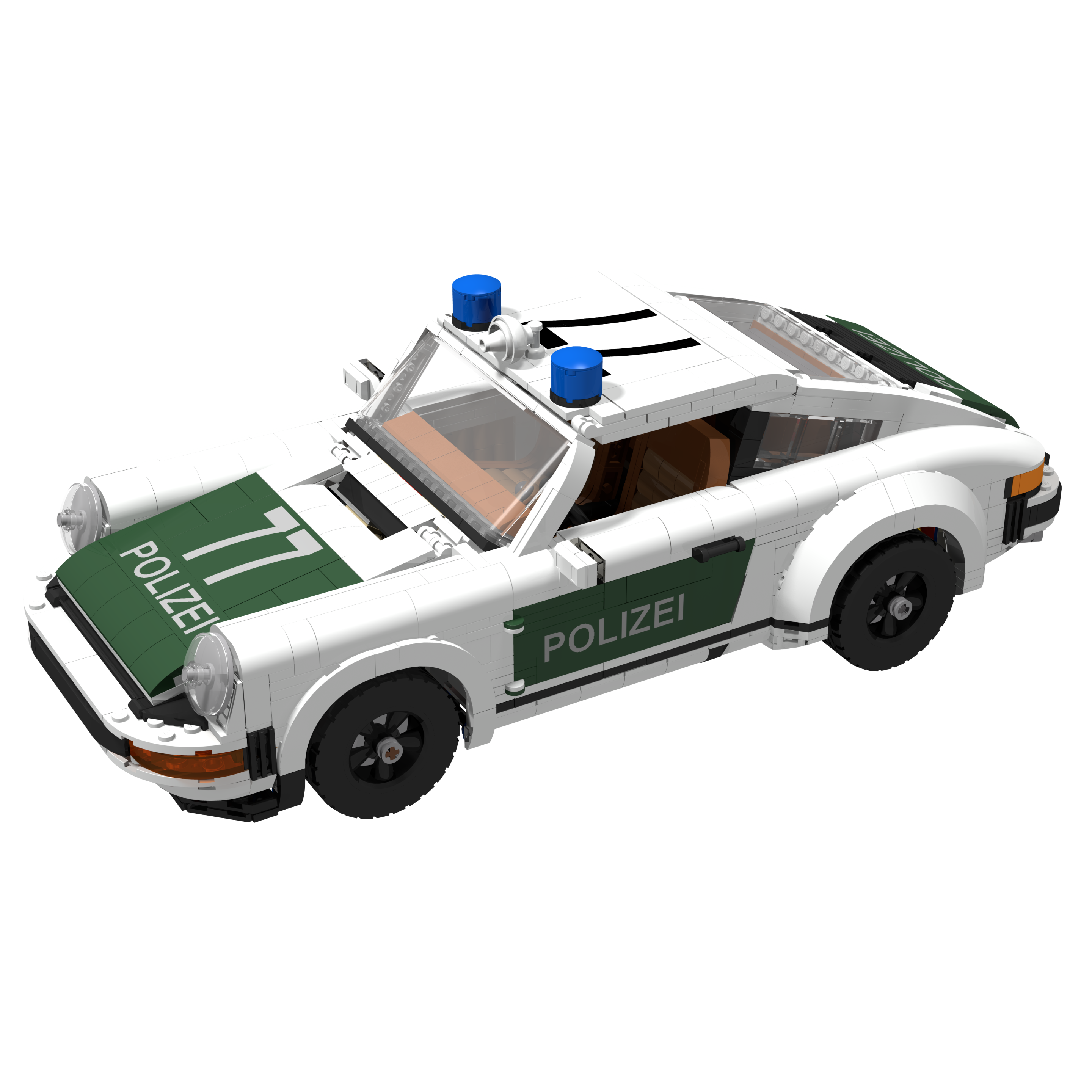 BOC-POR-PO Bricksworld Polizei ombouwkit voor LEGO 10295 Porsche 911 Turbo