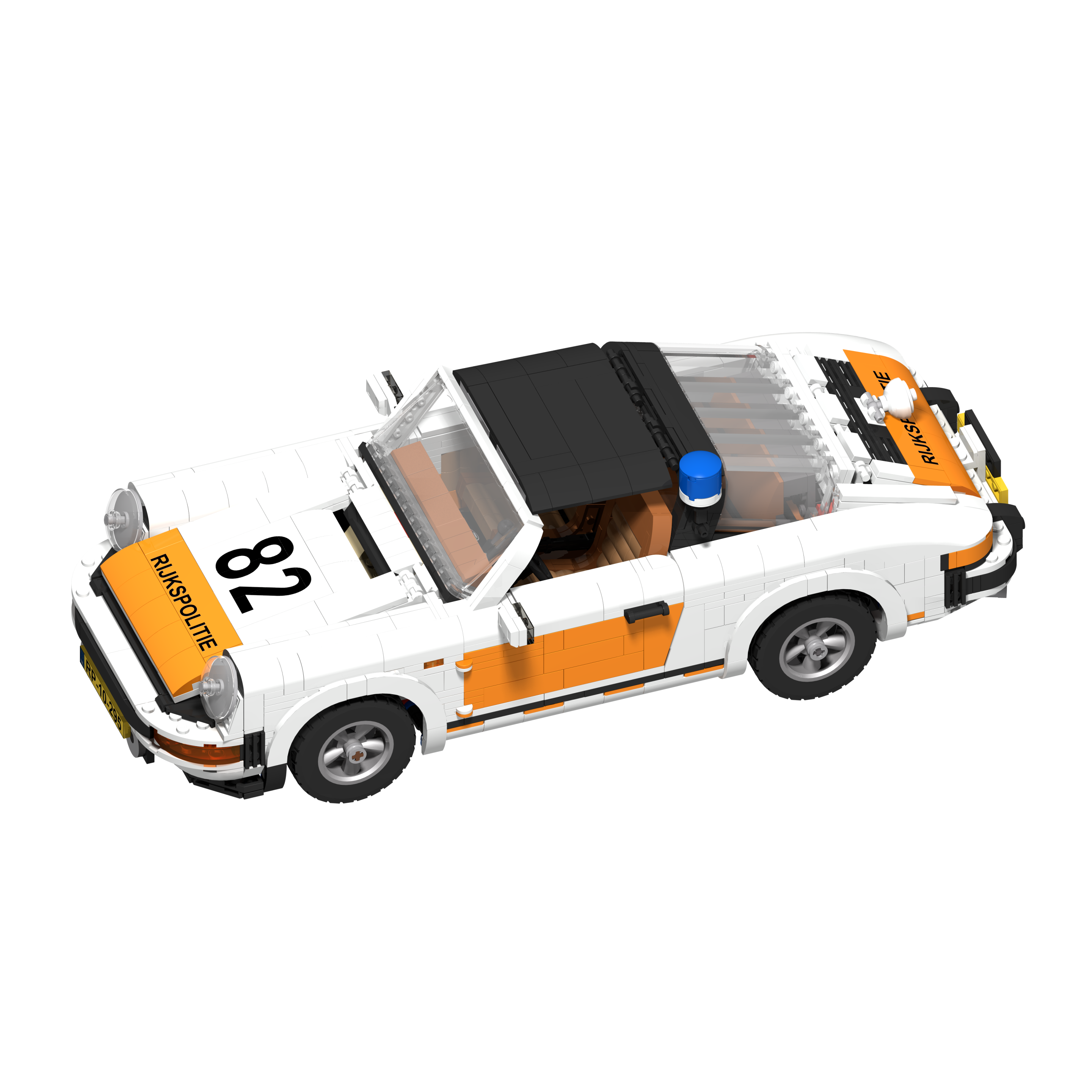 BOC-POR-RP Bricksworld Rijkspolitie ombouwkit voor LEGO 10295 Porsche 911 Targa