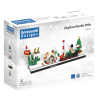 Bricksworld Bouwset Noordpool met Kerst, Rendieren, Gingerbread huisje, trein, sneeuwman & kerstboom