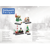 Bricksworld Bouwset Noordpool met Kerst, Rendieren, Gingerbread huisje, trein, sneeuwman & kerstboom