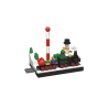 Bricksworld Bouwset Noordpool met Kerst, Rendieren, Gingerbread huisje, trein, sneeuwman & kerstboom