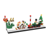 Bricksworld Bouwset Noordpool met Kerst, Rendieren, Gingerbread huisje, trein, sneeuwman & kerstboom