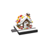 Bricksworld Bouwset Noordpool met Kerst, Rendieren, Gingerbread huisje, trein, sneeuwman & kerstboom